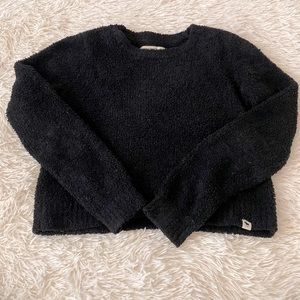 Abercrombie kids black cropped sweater
